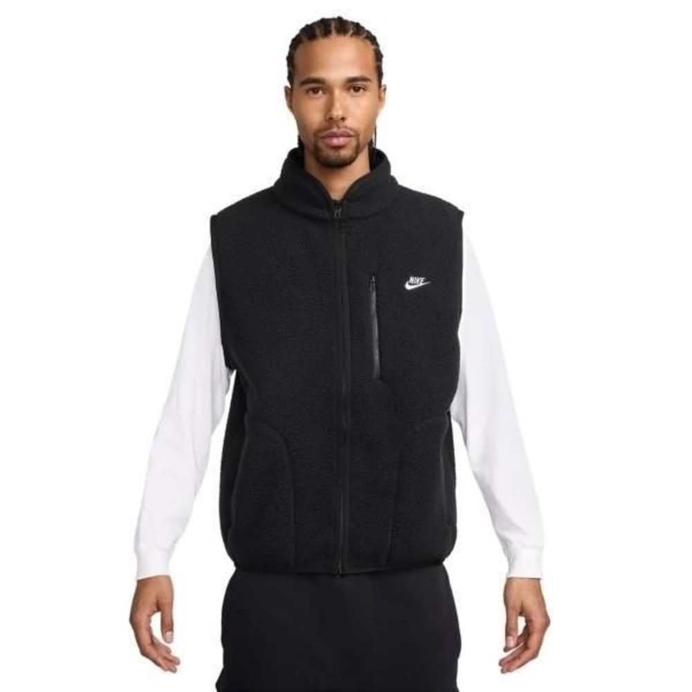 Nike Vest Black Men's Size: S Sherpa Fabric Club Vest